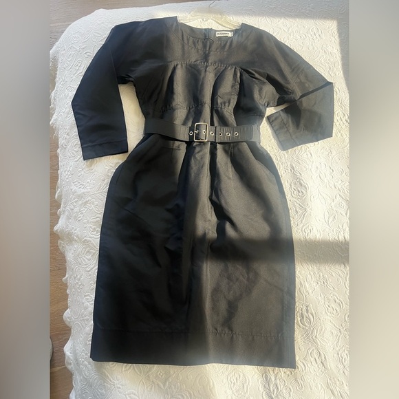 Jil Sander Ravages Black Belted Dress - Picture 7 of 16